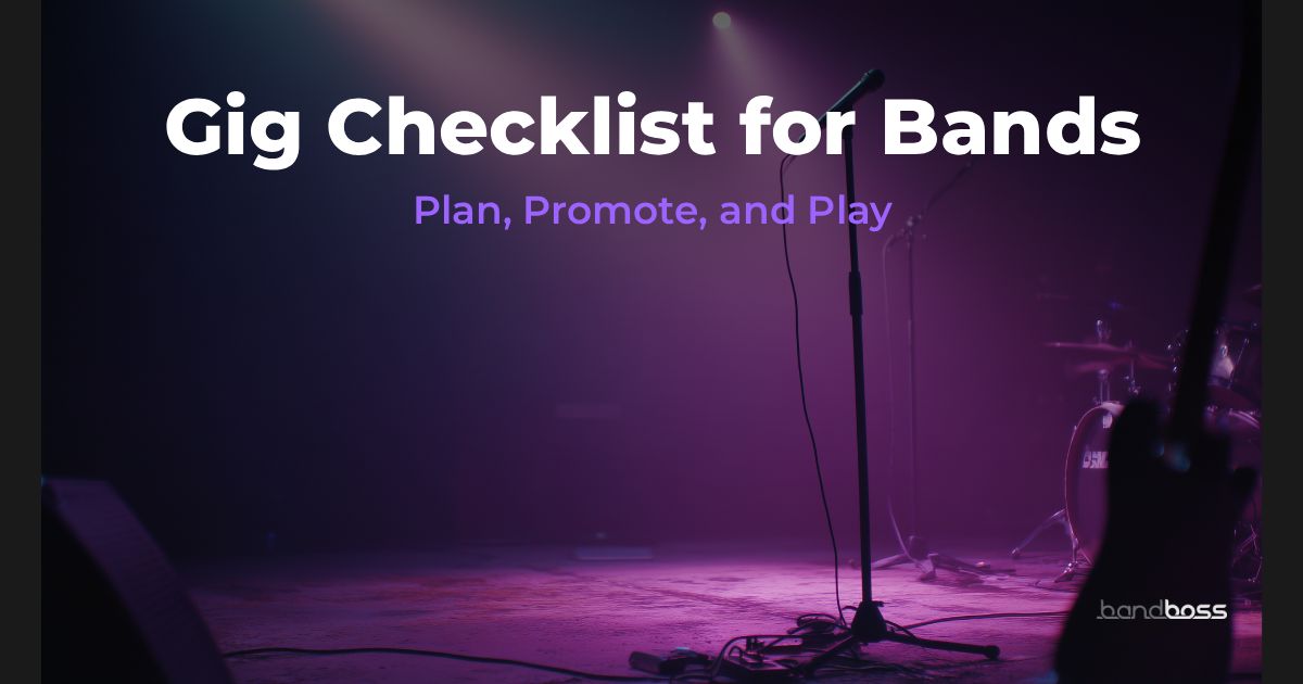Gig checklist for bands