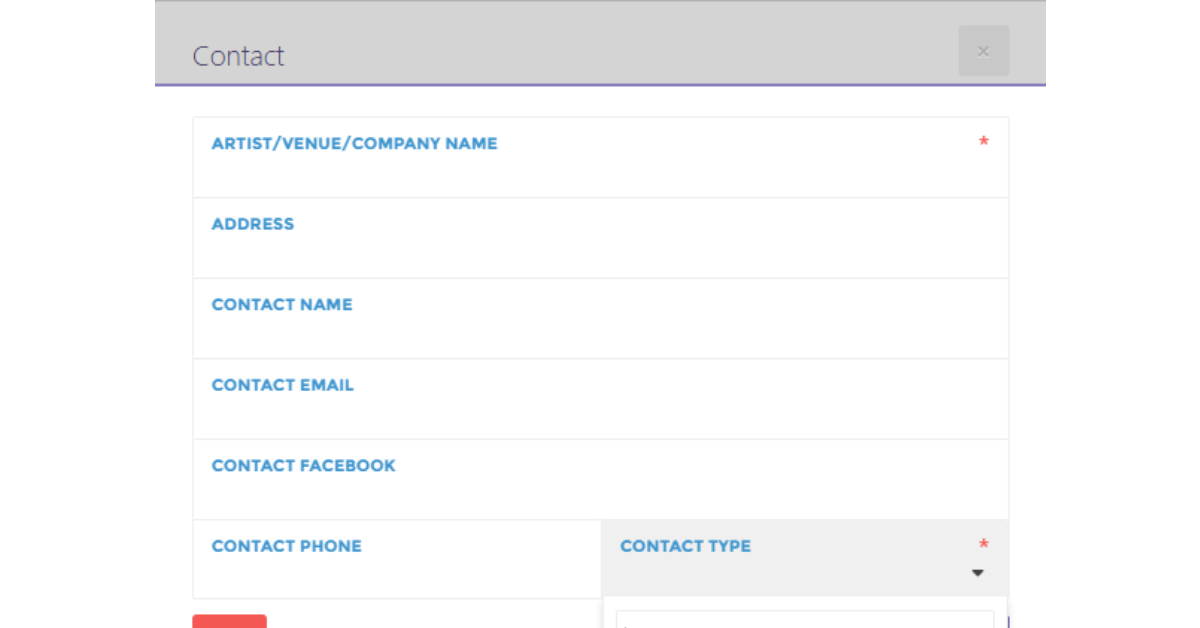 Contact detail view