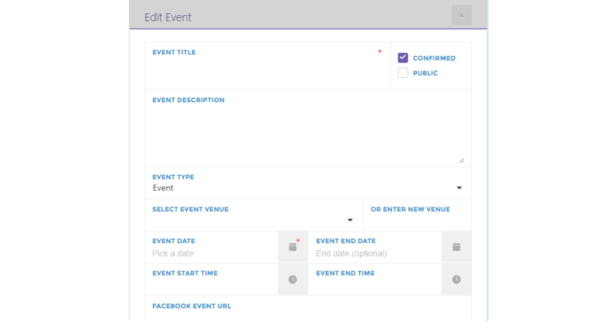 Create a band event